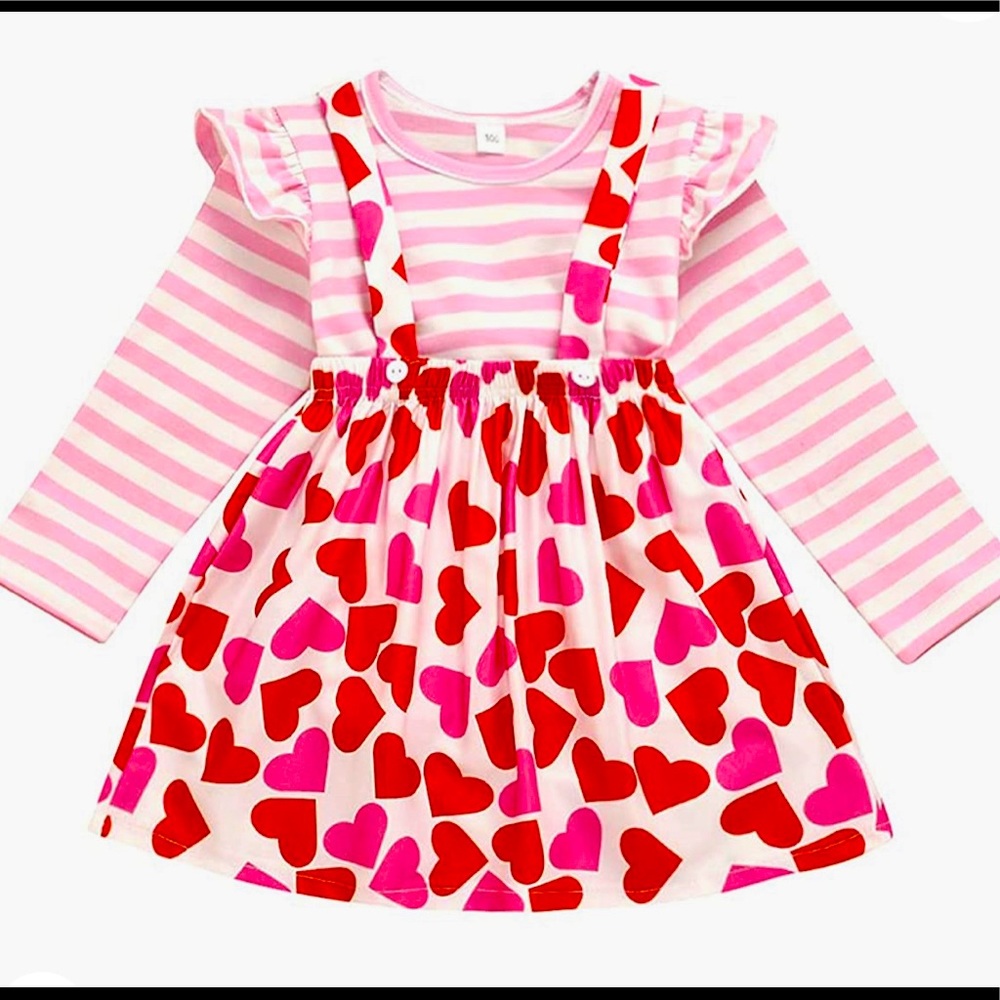 2T Valentine Outfit. Perfect condition, worn once for photos.